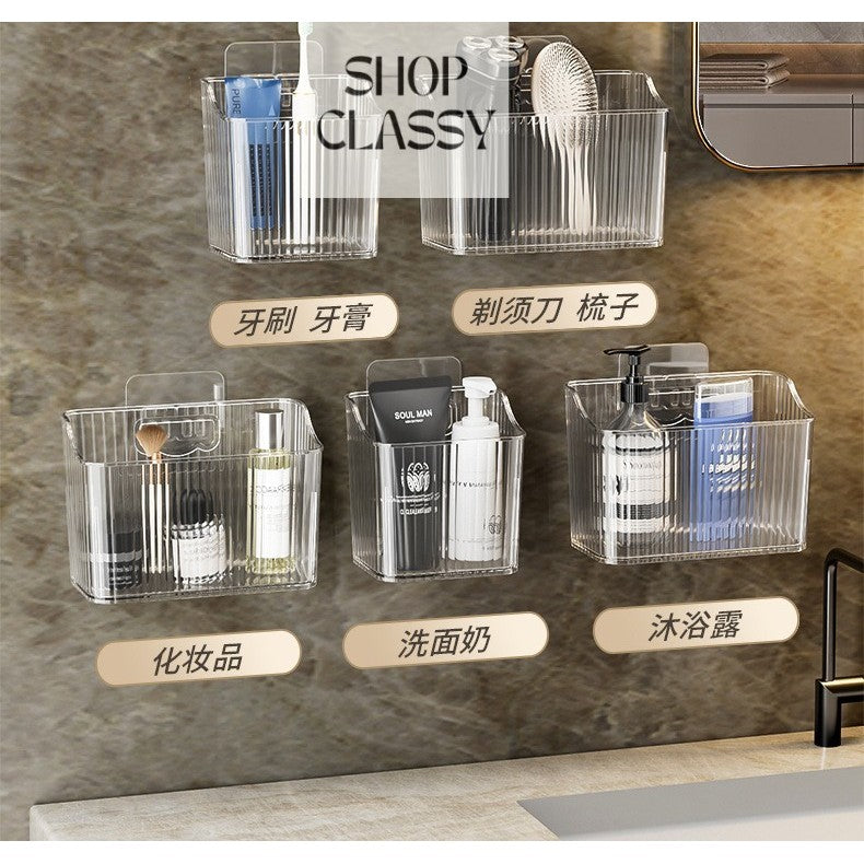 Shopclassyshop Wall Mount Toothbrush Holder Storage Rack Bathroom Cleasing Shaver Holders Hanging Stand