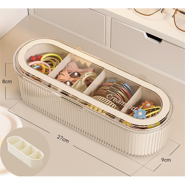 Shopclassyshop Hair Clip Organizer Storage Box Hair Rope Hair Ties Transparent Children Portable Child Women Organiser