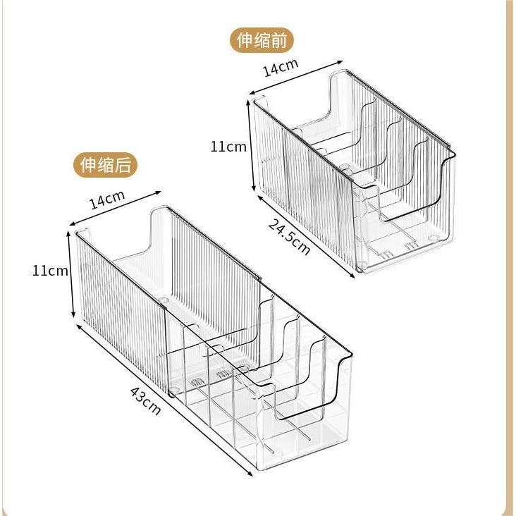 Shopclassyshop Transparent Large-Capacity Face Mask storage rack Cosmetic Organizer Expandable Desktop Skincare Rack