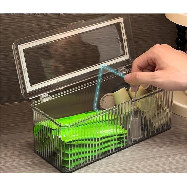 Shopclassyshop Tea Bag Organizer Container Storage Box Stackable 3in1 coffee Transparent Disposable Coffee Food Kitchen