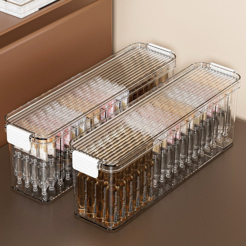 Shopclassyshop Small Glass Ampoule Pressure Keli Storage Box Cosmetic serum Sample organizer divided Box