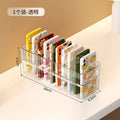 Shopclassyshop Clear Phone Case Organizer Large Capacity Desktop Makeup Holder for Desk Storage Organizer