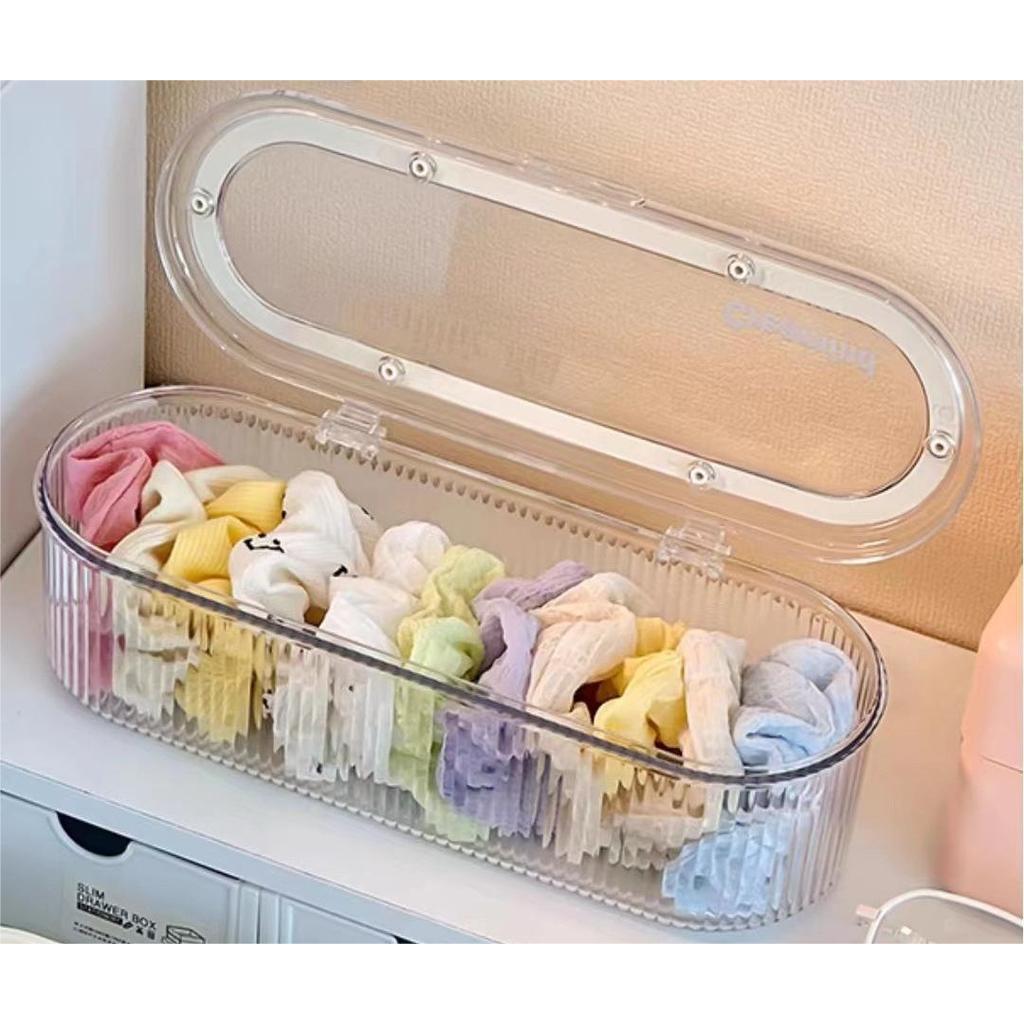 Shopclassyshop Hair Clip Organizer Storage Box Hair Rope Hair Ties Transparent Children Portable Child Women Organiser