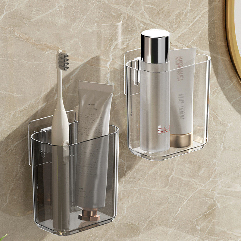 Shopclassyshop Wall Mount Toothbrush Holder Storage Rack Toothpaste Holder Shelf Toothbrush Cup Mouthwash Cup