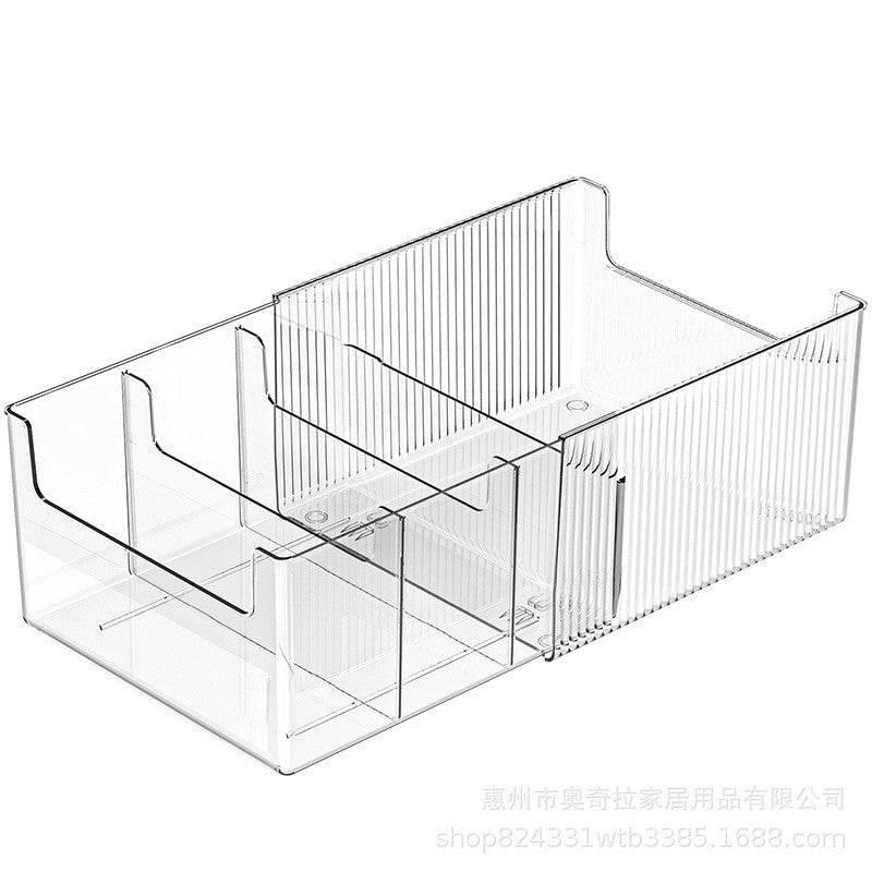 Shopclassyshop Multi Functional Transparent Bag Storage Box-Detachable Grib Divider for Wardroble Organization