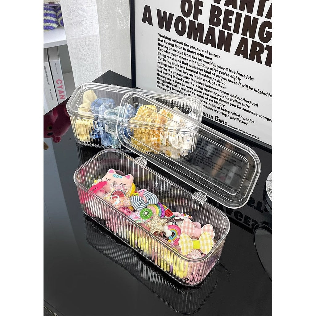 shopclassyshop Hair Clip Organizer Storage Box Hair Rope Hair Ties Transparent Children Portable Child Women Organizer