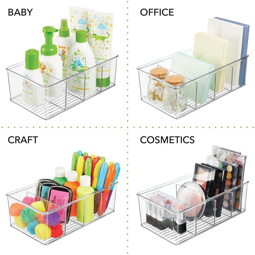 shopclassyshop Coverless with compartment cosmetics and skincare products Storage Box Desktop Organizer
