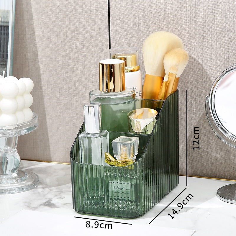 Shopclassyshop Acrylic Transparent Glacier Pattern Makeup Brush Organizer Storage Bucket Box Dresser Lipstick  Eyeshadow