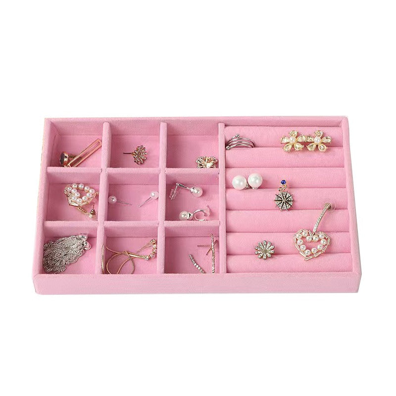 Shopclassyshop 18 Compartment Jewelry Box Velvet Ring Earrings Empty Plate Display Tray customize