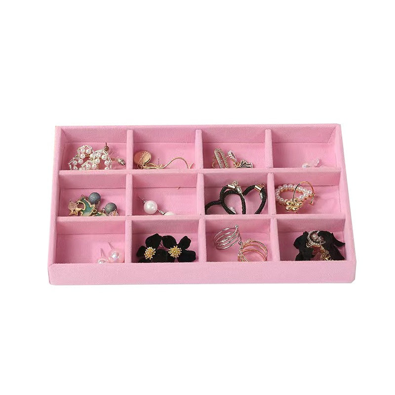 Shopclassyshop 18 Compartment Jewelry Box Velvet Ring Earrings Empty Plate Display Tray customize