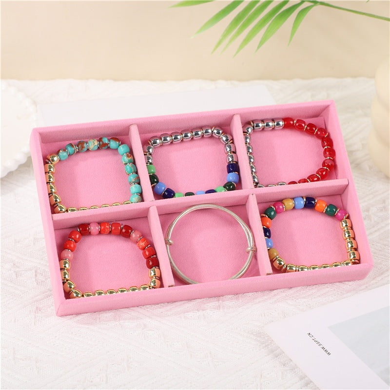 Shopclassyshop 18 Compartment Jewelry Box Velvet Ring Earrings Empty Plate Display Tray customize