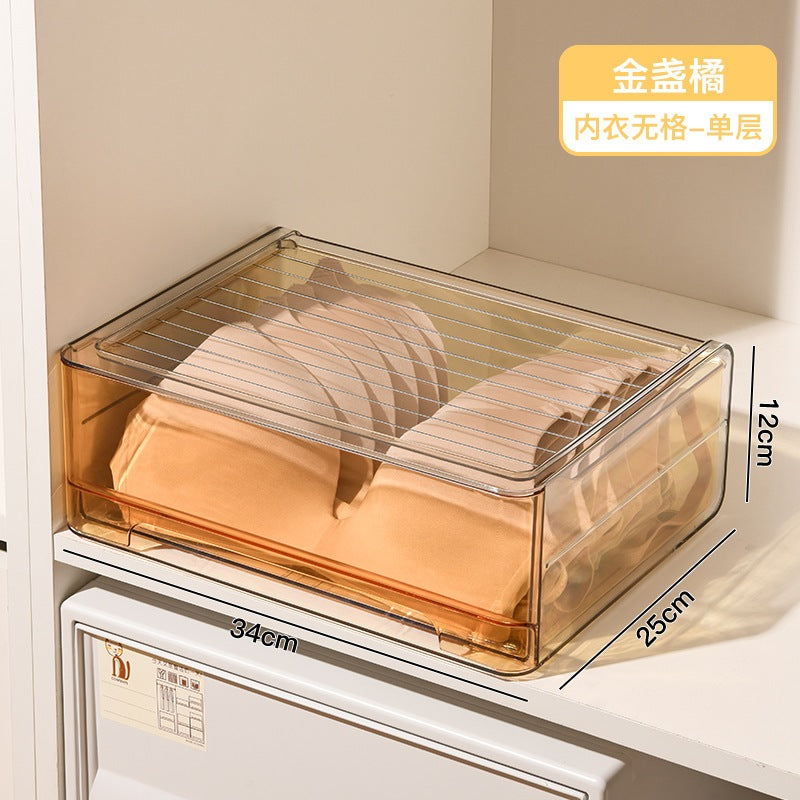 Shopclassyshop drawer-type stackable Underwear storage box household personal drawer organizer wardrobe box