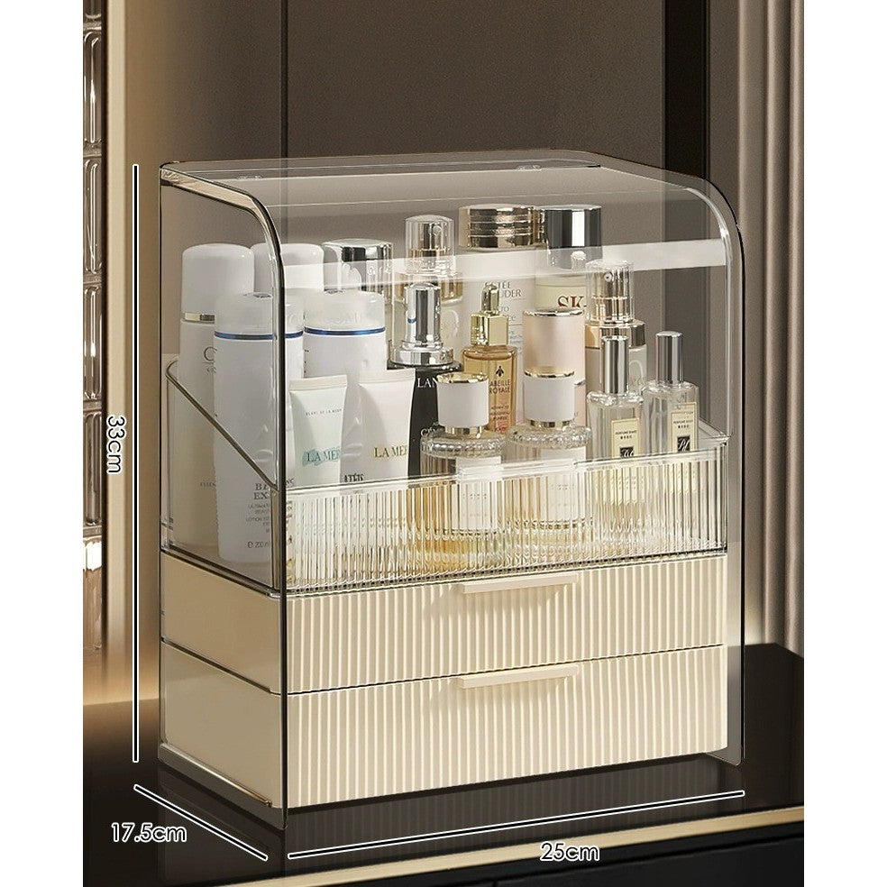 ShopClassyshop Large Acrylic Cosmetics storage box desktop dust-proof makeup organizer table box