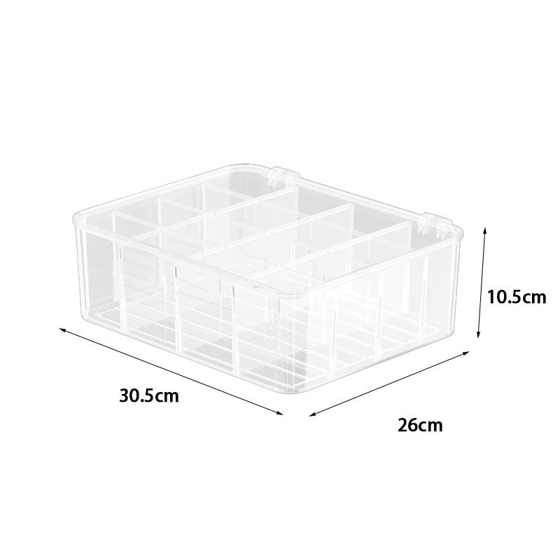 Shopclassyshop PET Eight compartment Tea bag Coffee organizer Candies stack card storage box lid