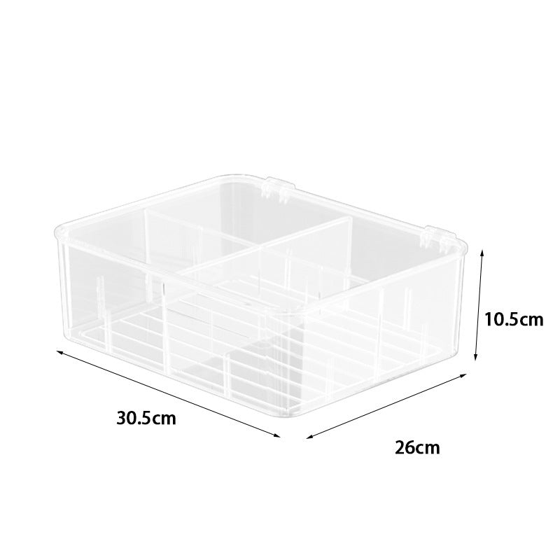 Shopclassy Transparent Desktop Dresser panty Bra Case Skincare Product Tea bags coffee variety Organizer Storage box