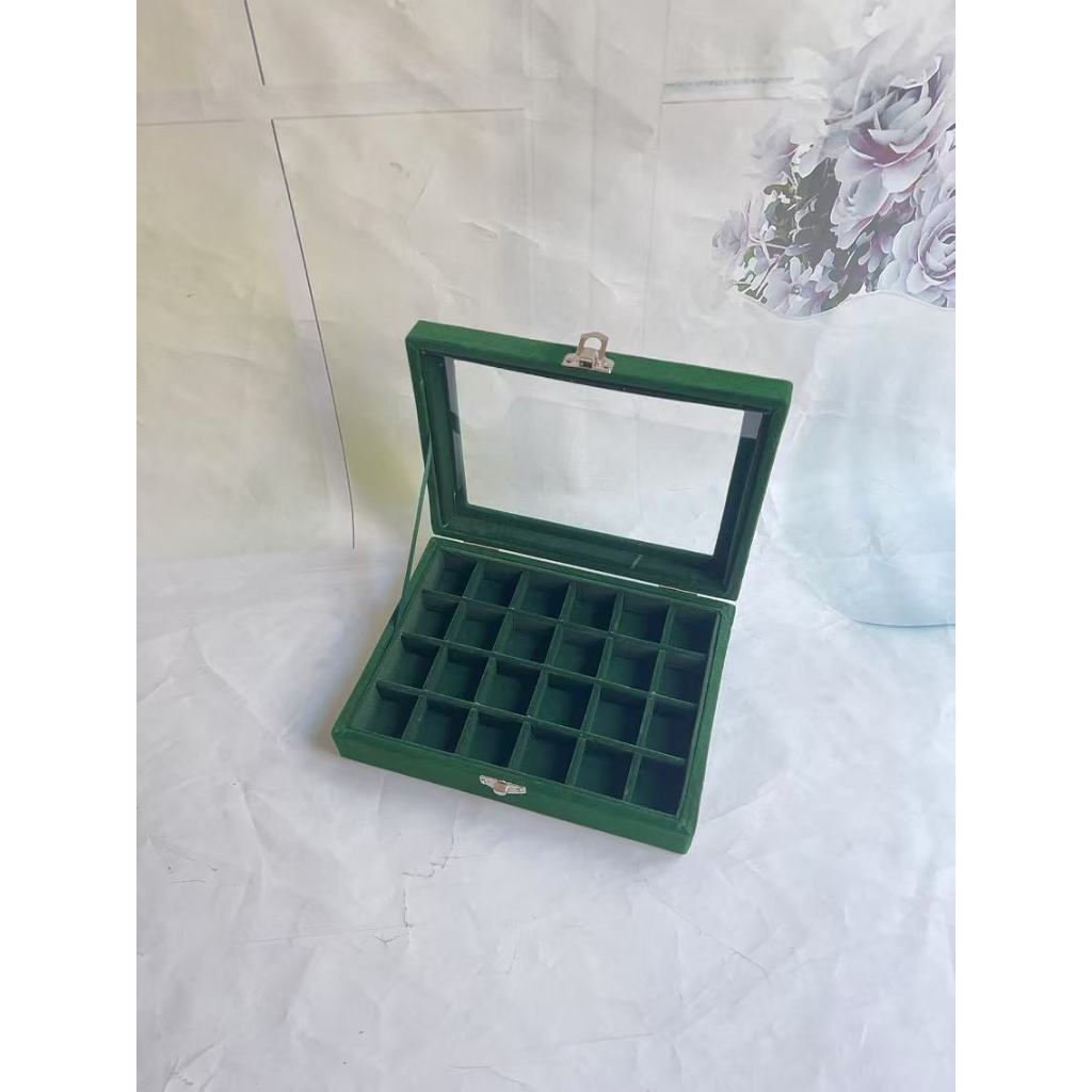 Shopclassyshop Accessories Flannel leather jewelry storage box earrings necklace organizing