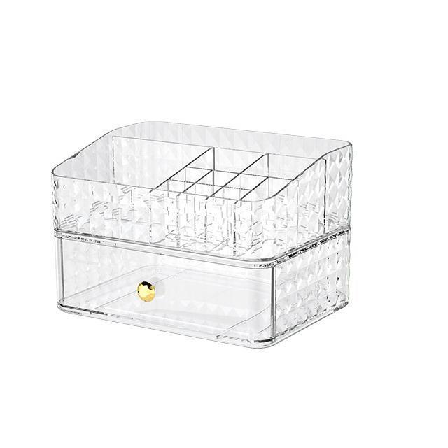 Shopclassyshop water ripples Acrylic storage dustproof Stackable drawer desk Cosmetic Organizer storage box