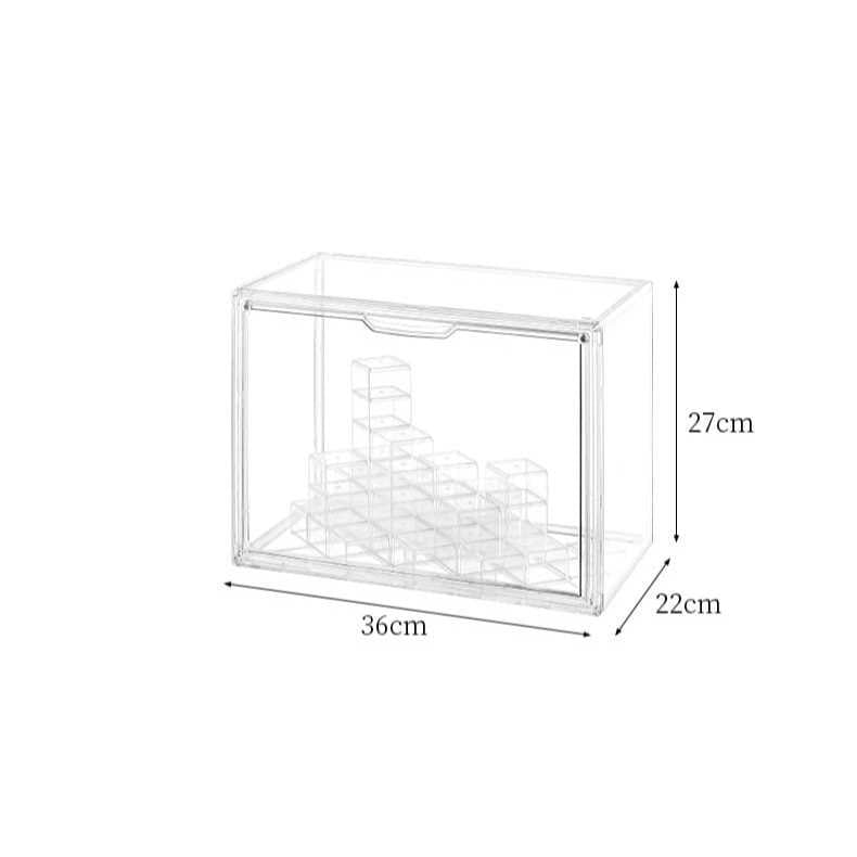 Shopclassyshop Acrylic Rubik cube Blind box display Stand storage figure large-capacity container bubble mart Organiser