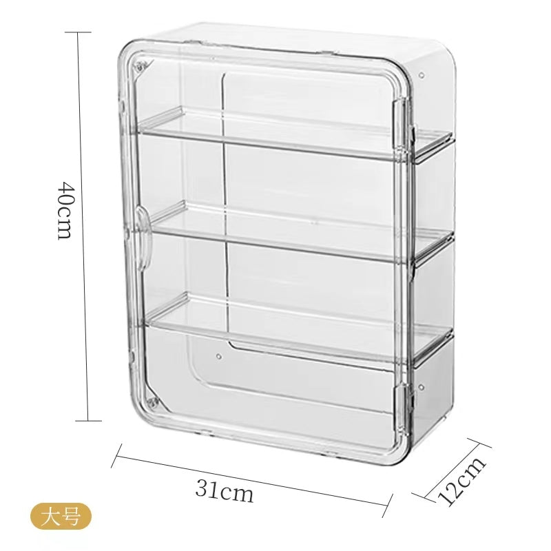Shopclassyshop Wall-mounted clear Popmart display box for perfume & Toys Pop Mart doll figures storage box hanging thin