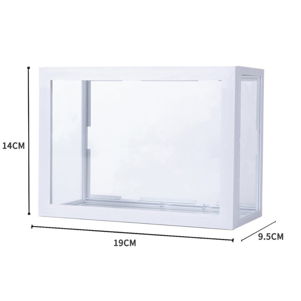 Perfume storage box dust-proof transparent display rack glass desktop storage rack cosmetics lipstick storage box