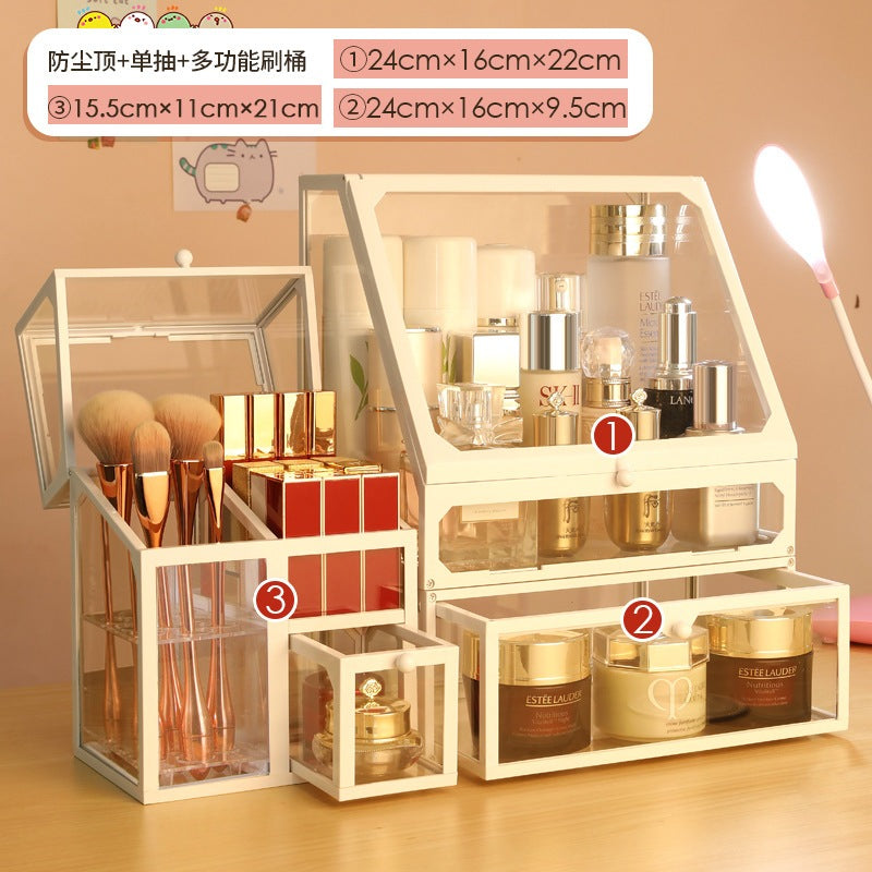 ShopClassyshop Glass Brush Storage Box Eyebrow Pencil Cosmetic Drawer Makeup Organiser Jewelry