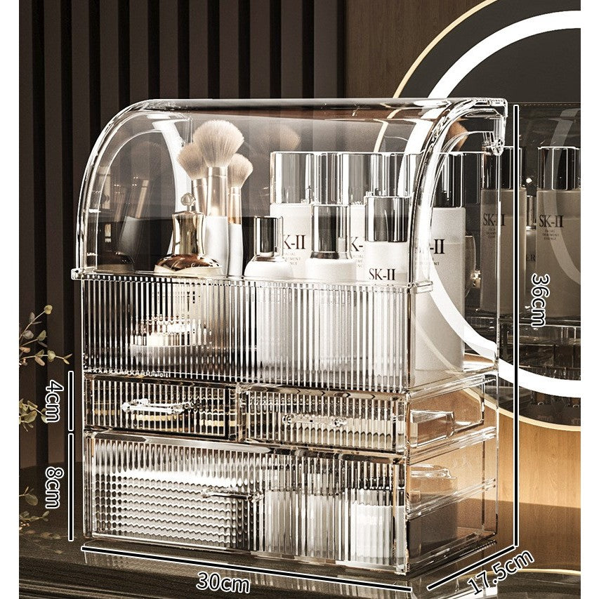Shopclassyshop Acrulic Cosmetics Make up storage box desktop dust-proof skin care product storage table lipstick makeup