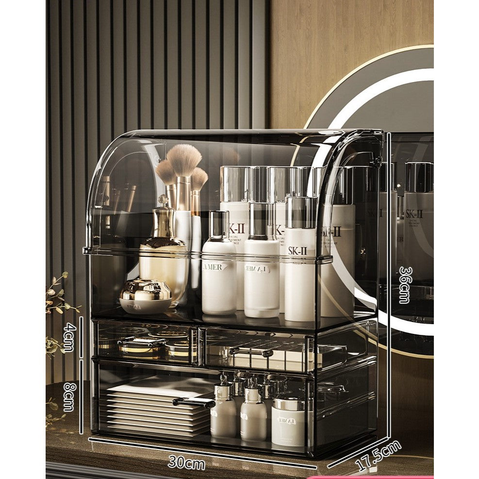 Shopclassyshop Acrulic Cosmetics Make up storage box desktop dust-proof skin care product storage table lipstick makeup