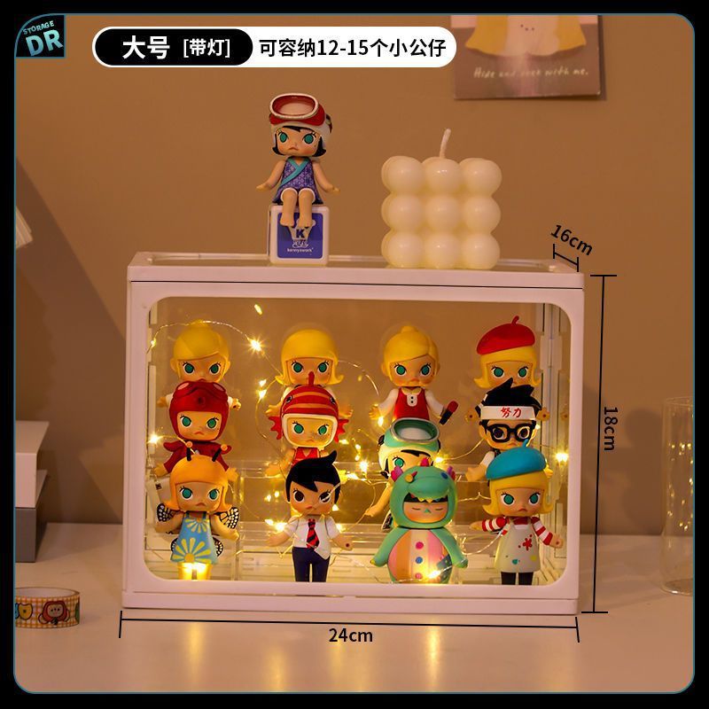 Perfume storage box dust-proof transparent display rack glass desktop storage rack cosmetics lipstick storage box