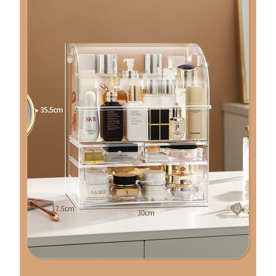 Shopclassyshop Acrulic Cosmetics Make up storage box desktop dust-proof skin care product storage table lipstick makeup
