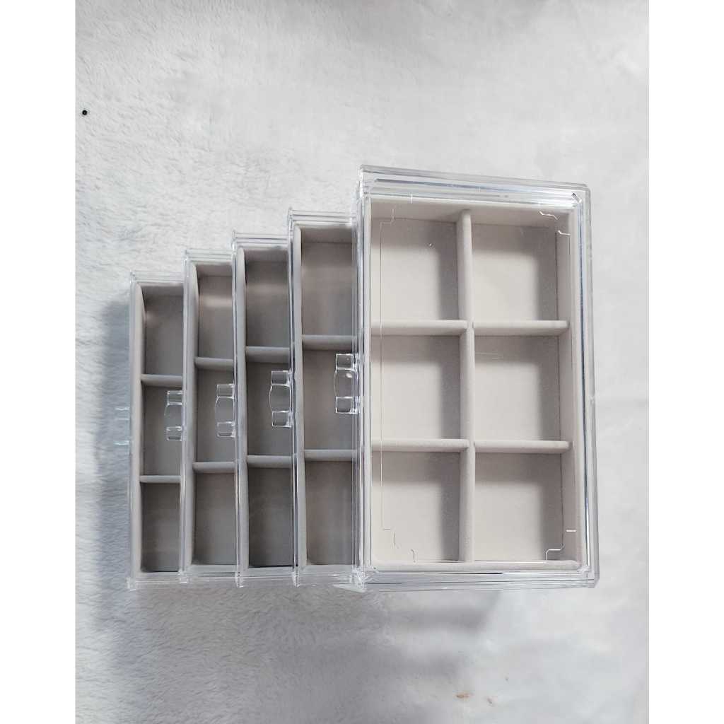 ShopClassyShop Acrylic Drawer style velvet jewelry necklace storage box organizer velvet