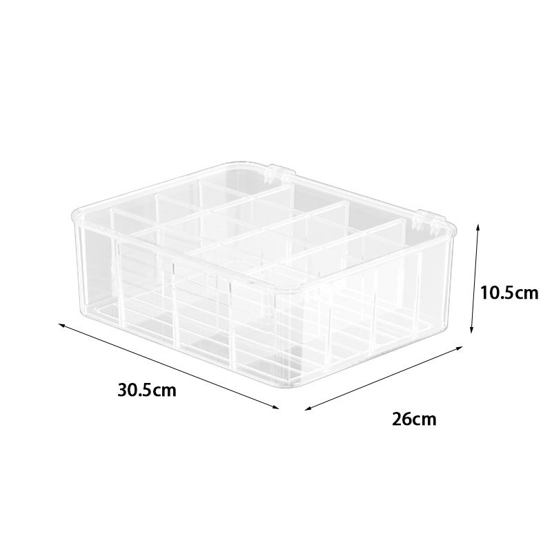Shopclassy Transparent Desktop Dresser panty Bra Case Skincare Product Tea bags coffee variety Organizer Storage box