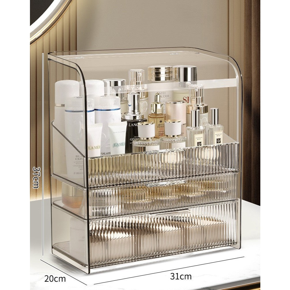 ShopClassyshop Large Acrylic Cosmetics storage box desktop dust-proof makeup organizer table box