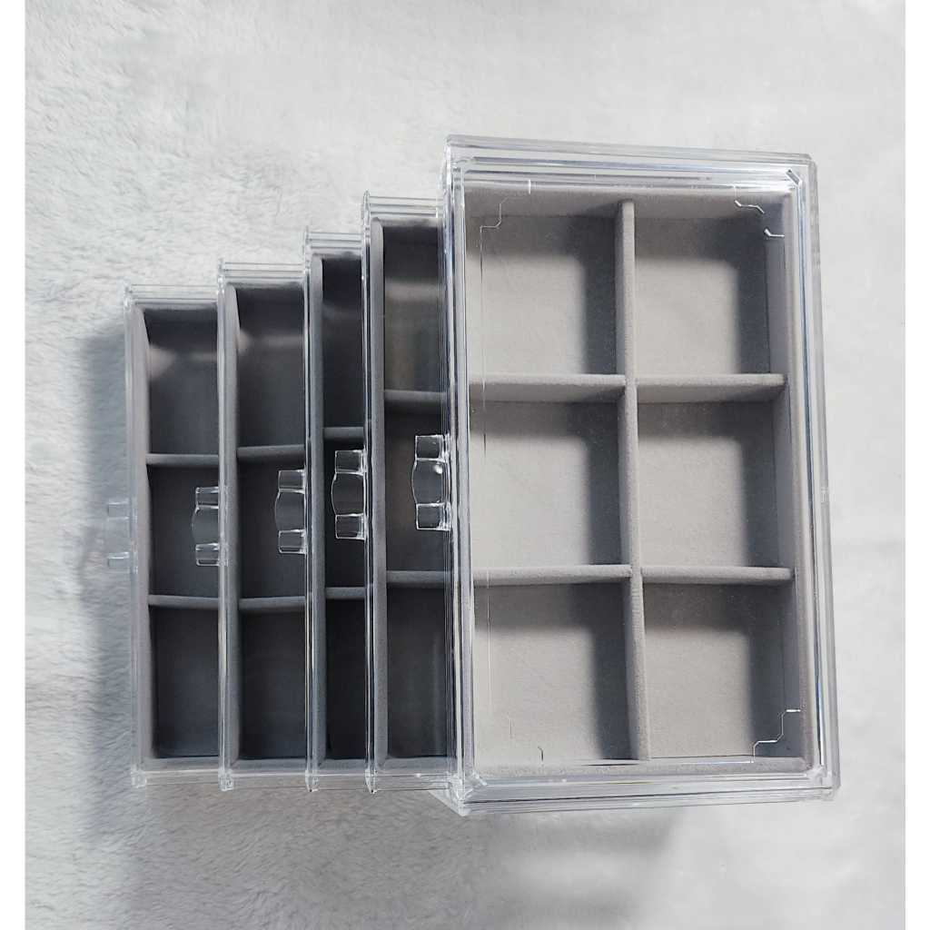 ShopClassyShop Acrylic Drawer style velvet jewelry necklace storage box organizer velvet