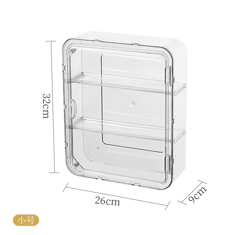 Shopclassyshop Wall-mounted clear Popmart display box for perfume & Toys Pop Mart doll figures storage box hanging thin
