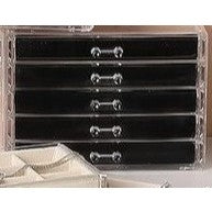 ShopClassyshop Five drawer acrylic velvet storage box jewelry organizer necklace earrings ring display rack