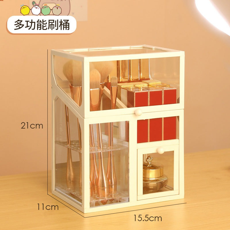 ShopClassyshop Glass Brush Storage Box Eyebrow Pencil Cosmetic Drawer Makeup Organiser Jewelry