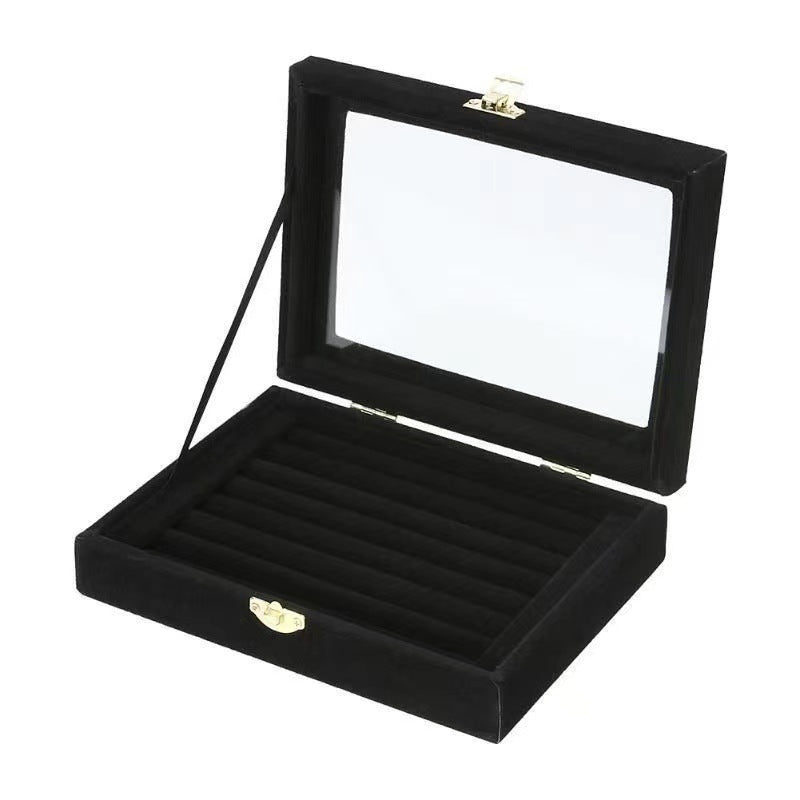 Shopclassyshop Accessories Flannel leather jewelry storage box earrings necklace organizing