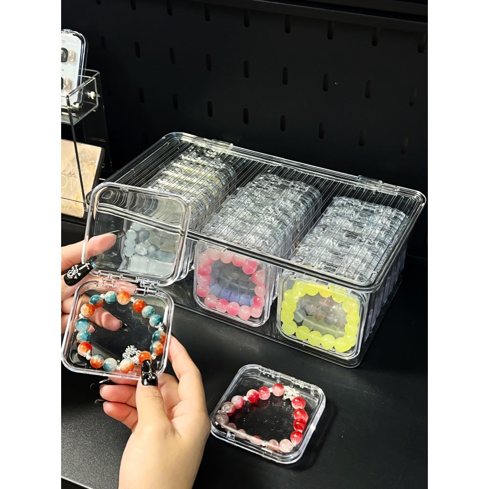 Shopclassyshop Transparent acrylic jewelry crystal Bracelet Box organizer storage anti-oxidation