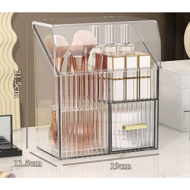 Acrylic Makeup brush Holder storage bucket lipstick lip glaze box brush dust-proof eyebrow pencil eye shadow brush