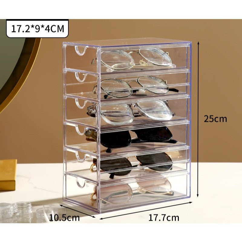 Shopclassy Organizer Storage disposable Contact Lenses/glasses box multi-layer drawer acrylic sunglasses