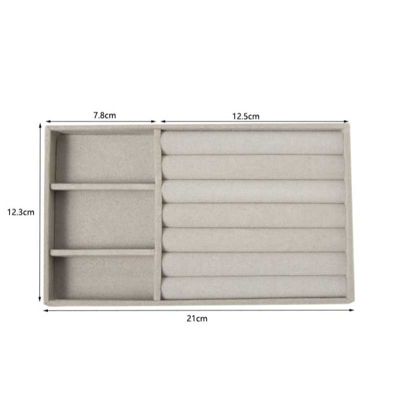 Shopclassyshop 18 Compartment Jewelry Box Velvet Ring Earrings Empty Plate Display Tray customize