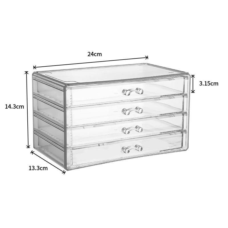 Shop Classy Acrylic cosmetics storage box Jewelry drawer-type organizer cabinet desktop storage rack