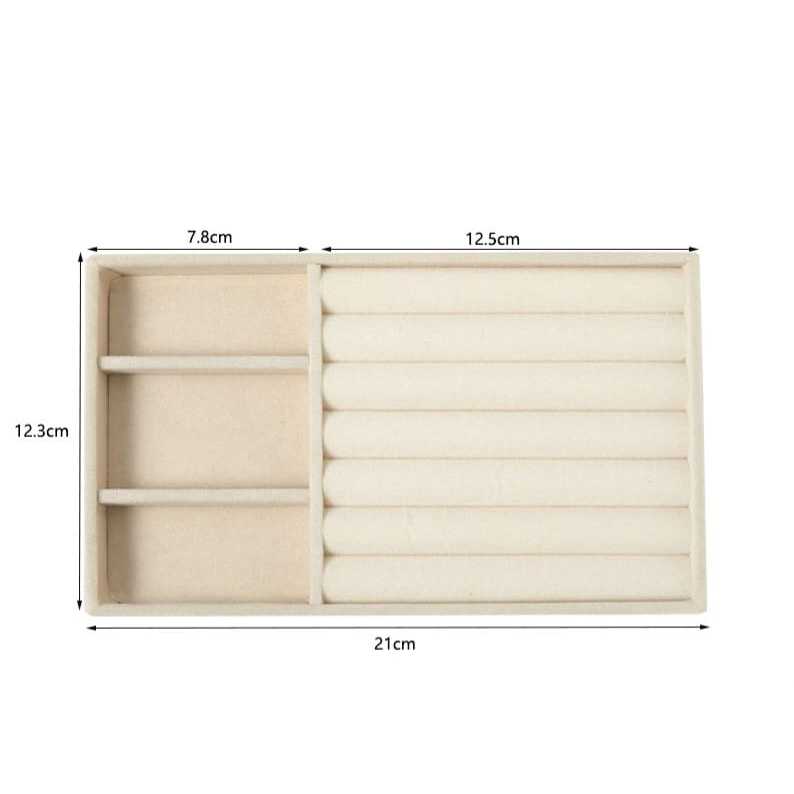 Shopclassyshop 18 Compartment Jewelry Box Velvet Ring Earrings Empty Plate Display Tray customize