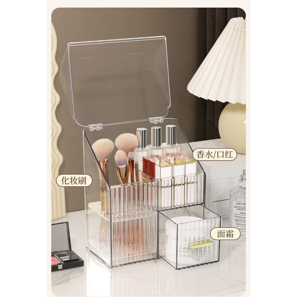 Acrylic Makeup brush Holder storage bucket lipstick lip glaze box brush dust-proof eyebrow pencil eye shadow brush