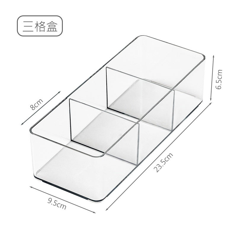 Drawer divider storage box built-in plastic transparent cosmetics organizer tabletop skincare products storage artifact