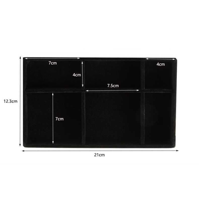 Shopclassyshop 18 Compartment Jewelry Box Velvet Ring Earrings Empty Plate Display Tray customize