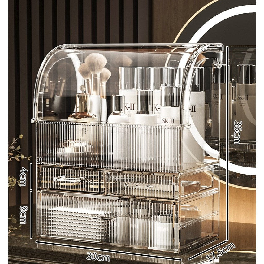 Shopclassyshop Acrulic Cosmetics Make up storage box desktop dust-proof skin care product storage table lipstick makeup