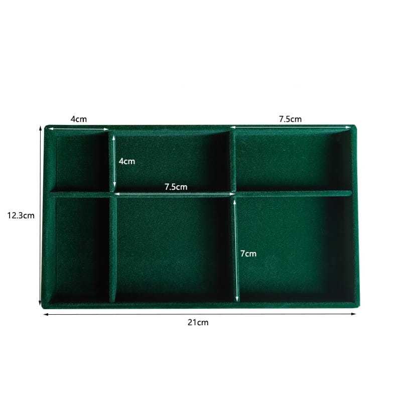 Shopclassyshop 18 Compartment Jewelry Box Velvet Ring Earrings Empty Plate Display Tray customize
