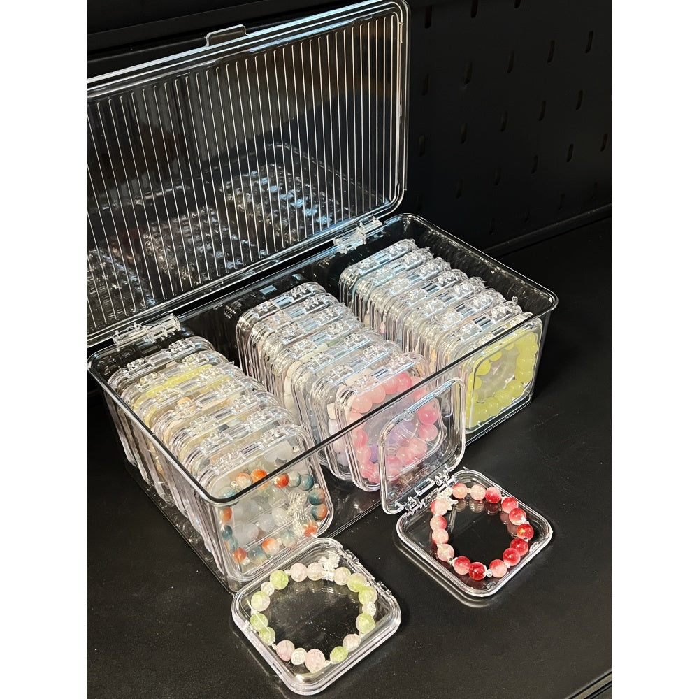 Shopclassyshop Transparent acrylic jewelry crystal Bracelet Box organizer storage anti-oxidation