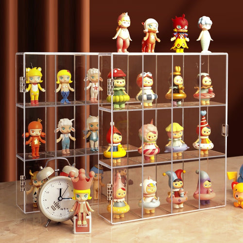 6 Slot Storage Display Acrylic Transparent Wall Hanging Dust-proof